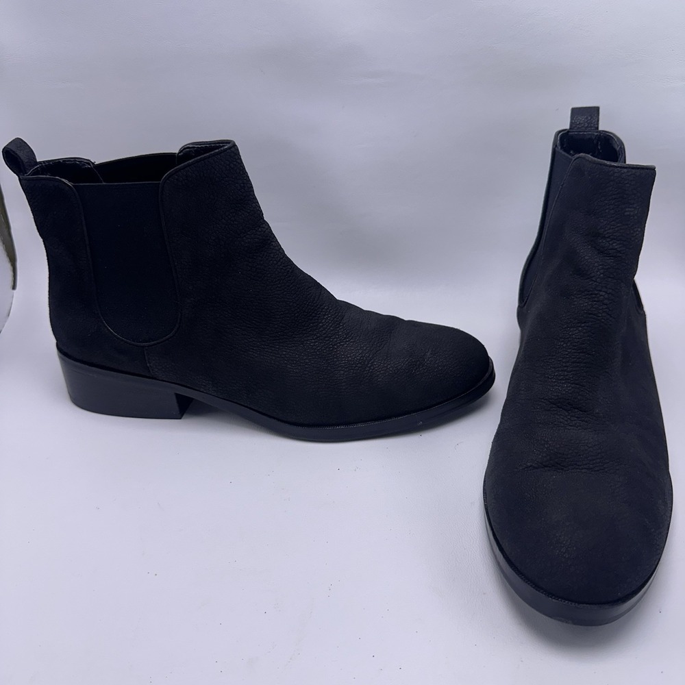 Cole Haan Landsman Chelsea Boots Black Pebbled Leather Ankle Size Women's 11 B